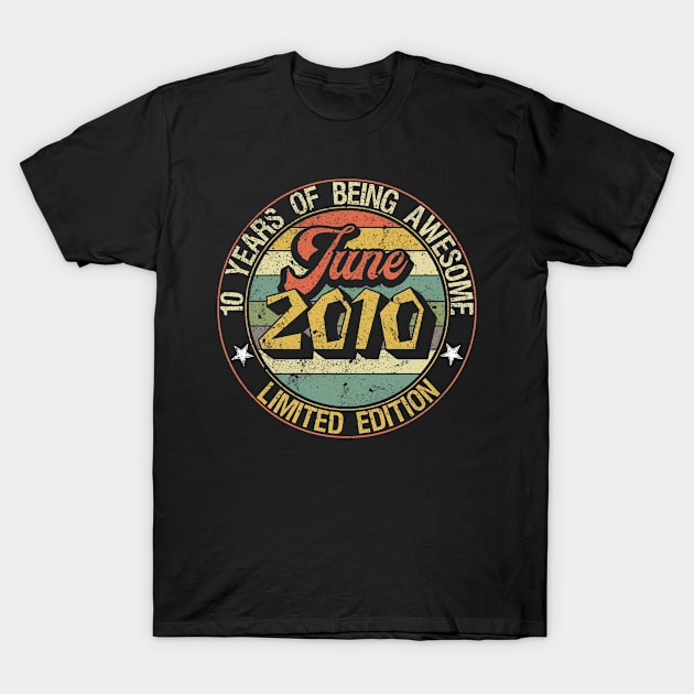 born June 2010 Vintage Gift T-Shirt by thuden1738